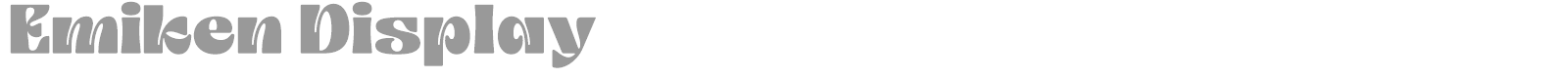 Emiken Display font preview